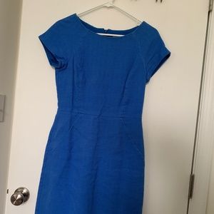 J. Crew Blue Sheath Dress Size 4